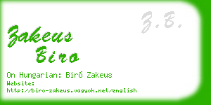 zakeus biro business card