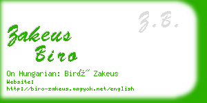 zakeus biro business card